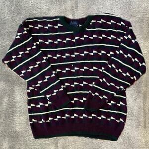 Vintage Cambridge Classics Retro Striped Crewneck Sweater
